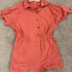 Free People Coral Romper